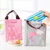 Cartoon Student Flamingo Prints Oxford Aluminium Insulated Coolers Handbag Thicken Waterproof Portable Food Container Large Capacity4 3ys E1