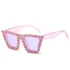 Shiny Party Eyeglasses Full Rhinestones Sunglasses Trendy Handmade Diamond Sun Glasses UV400 6 Colors Wholesale