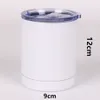 10oz Kahve Kupa 300 ml Süblimasyon Su Tumbler Yalıtımlı Vakum Çift Duvar 304 Paslanmaz Çelik Şarap Cam Suyu Kupası Saplı veya stemless ile