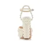 Elegante Bruid Trouwjurk Schoenen Saracria Parels Sandalen Witte Parels Verfraaid Sexy Mooie Hoge Hakken Enkelbandje Damespumps EU35-42 MET DOOS