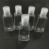 Bouteilles en plastique transparentes vides avec casquette à flip 30 ml de conteneur cosmétique de 60 ml pour les crèmes et articles de toilette de lotions liquides