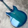 2021New Blue Lacquer 6-струнная электрическая гитара, наполовину пустой ядра портативный