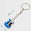 Keychains Best selling guitar key chain creative small gift cartoon laser lettering music instrument bar pendant