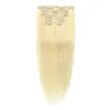 Clip-in-Haarverlängerungen aus indischem reinem Haar, blond, 70 g, 100 g, 613#Farbe, gerade, zum Anklipsen, Produkte, Yirubeauty, Remy, 14–24 Zoll