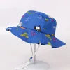 Dzieci wiadro kapelusze dzieci kreskówka styl bawełna pakowany składane czapki wędkarskie dziecko płótno letni szeroki kapelusz sun plażowy