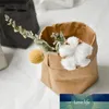 Saco de papel kraft lavável, vaso de flores de plantas, multifuncional, resistente ao desgaste, sacos de armazenamento, reutilização, ecológico, bag2265483