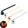 Candle Wick Trimmer Cutter Wick Dipper Stainless Steel Snuffers 17cm Rose Gold Scissors Oil Lamp Trim Cutter Snuffer Tool Hook Clipper Cover