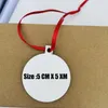 10 PCS a Lot Blank Sublimation MDF Christmas Pendants Ornaments Heat Transfer Image Home Decor Gift Y201020