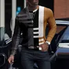 Män Casual Pullovers O-Neck Striped Slim Fit Printed 2021 Höst Pullovers Pullover Mäns Pull T-shirts Toppar Homme Storlek M-5XL G220223