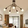 Luzes de teto vintage luminárias modernas lâmpadas LED lâmpadas de luz iluminação de metal Lampshade Industrial Edison E27 titular 3/5/8 cabeças