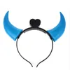 Night Light Emitting Horn Lampa Hairbands Halloween Party Decoration Luminous Stereo Devil Hors Ears Headdress Headband
