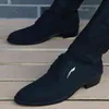 Dress Shoes italian mens shoes fashion black men's leather moccasin pointed toe classic men wedding sapatos masculino 220223