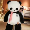 80/100 cm Bella Panda con Sciarpa Peluche Gigante Animale Tesoro Panda Bambole di Pezza Morbido Cuscino di Sonno Per I Bambini Presenti