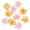 50pcs 10cm Big Head Silk Rose Flower Decorative Blossom Wedding Home Decoration Accessories DIY Wreath Gift Scrapbooking Crafts