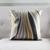 Cover cuscino in stile scandinavo Decorazione per la casa Cuscini decorativi geometrici Copri da cuscinetti da lancio zebra Caspetta grigia gialla 207R