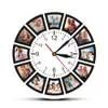 Cree su propio reloj de pared personalizado de 12 fotos Collage Instagram Custom Home Wall Clock Fotos de familia personalizadas Reloj de pared impreso LJ200827