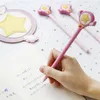 Cute Magic Wand Kształt 36 sztuk / Box Gel Długopisy Student Gel Pen Simple Creative Black Pen 0,5 mm