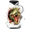 Pojkar tröja dinosaurie hoodies coola fashionabla barn hösten 3d tryckta hoodies tjej djur pullover hoodies tröjor lj201127