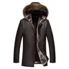 Mens Genuine Sheep Leather Natural Coat Winter Parka Real Fur Jackets Long Plush Thick Oversize Sheepskin For Man