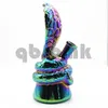 QBsomk Small 6.5'' Glass Water Bong mini glass bong three different colors snake shapes fast shipping