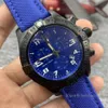 NUOVO Blu reloj de lujo orologio da uomo movimento al quarzo giapponese cronografo cinturino in nylon maschile orologi da polso sportivo Uhren194N