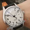 v7f 마크 xviii 327002 le petit prince swiss eta2892-2 자동 망 시계 강철 케이스 화이트 다이얼 스틱 마커 블랙 가죽 B02