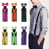 Fashion Accessories Bow tie Suspenders Set Adjustable Elastic Wedding Belt Strap Shirts Brace For Men Women