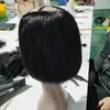 Straight Bob u Teil Perücke menschliches Haar 2x4 Öffnungsgröße 100 menschliches Haar Perücken mittlerer Teil Brasilianer Remy menschliches Haar 150 Dichte7031573