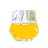 Wine Glasses Milk Cup Colored Crystal Glass Geometry Hexagonal Cups Phnom Penh Whiskey-Cup by sea freight LLA12329
