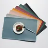 Waterproof oilproof Washable Table Mats Dining Table Synthetic Leather Home kitchen Placemat Placemats Pads Decoration