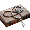 Casual Gift Outdoor Accessories Prayer Bracelet Portable Stainless Steel Buddha Beads Necklace Fashion Self Defense Arts Weapon Y200730