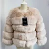 S-3XL Vison Manteaux Femmes Hiver Top Mode Rose FAUX Manteau De Fourrure Élégant Épais Chaud Survêtement Fausse Fourrure Veste Chaquetas Mujer 201006