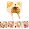 Chapéus de aba larga 1 pc adorável desenho animado shiba inu hat animais