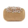 Blume Kristall Abendtasche Clutches Clutches Dame Hochzeit Geldbörse Strass Hochzeit Handtaschen Silber/Gold/Schwarz Abendtasche