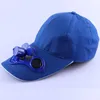 Ball Caps 6 Panel Solar Power Fan Snapback Baseball Cap Hip Hop Hat Men Women Adjustable Beach Sun Visor1