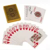 24k Goldfolie überzogene Karten Spiel Wasserdichte Luxus Premium Matte Plastikspielkarten für Geschenksammlung