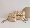 مصمم المعادن الإطار صندوق للنساء جديد العلامة التجارية الشهيرة منقوشة الكتف حقيبة لحاف صغيرة اليد الإناث المحافظ 6611