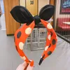 Kaninchen Ohren Tuch Gestreiften Druck Breite Seite Bogen Stirnband Haar Sticks Hoop Kinder Dot Solide Haarband Für Mädchen Kopfschmuck zubehör