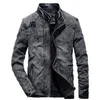 Mäns Jackor Vintage Denim Men Slim Fit Solid Färg Casual Mens Jeans Coat Mode Kläder Jaeque Masculino