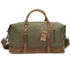 Vintage Alta Qualidade Couro De Couro Grande Duffle Saco Homens Sacos de Viagem Levar em Sacos de Bagagem de Viagem Grande Estrada Tote Bolsa LJ200921