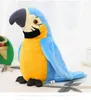 Animali domestici elettronici Talking Parrot Toys Funny Sound Record Peluche Regalo di Natale per bambini Bambini LJ201105