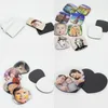 Soft Refrigerator Magnets DIY Sublimation Blanks Magnet HOME Decorate Arts Magnetic Tape Circular Rectangle heartshaped New Arriva7755327