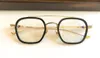 Nya Populära Retro Men Optiska Glasögon Paratestes Square Frame Metal Temples Classic och Generous Staly With Leather Box Clear Lins