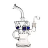 24cm tall hookahs recycler bongs glass bong water pipes oil dab rig