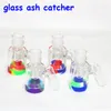 Wasserpfeifen, 4 mm Quarz-Banger, 14 mm, 18 mm männlicher Glas-Aschefänger mit 7 ml Silikonbehältern, Silikon-Bong-Öl-Dab-Rigs für Rauchpfeifen