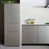 Современный матовый металл водонепроницаемый кухонный варочный наклейки кабинета холодильник контактная бумага DIY самоклеющиеся декоративные обои 201130