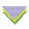 Bandanas Chiot Chats Chien Polyester Collier Écharpes Triangle Bavoirs Double Couche Petit Chrysanthème Motif Pet Accessoires Décoratifs