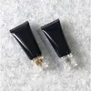 Ücretsiz Kargo Siyah 40 ml Plastik El Kremi Sıkılabilir Şişe 40g Kozmetik Yüz Temizleyici Yumuşak Tüp Kapatıcı Şişeler