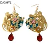 Hot Sale Ny Ankomst Design Luxury Fashion Metal Flower Animal Drop Earrings Set Söt Monkey Big Örhänge För Flicka Födelsedagspresent