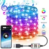 Merry Christmas Tree Deco RGB Bluetooth String Lights Xmas For Home USB Smart Lamp Navidad Noel Gifts Year Decoration 5M 10M 201203
